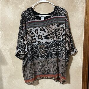 Elegant Women's Animal Print Blouse